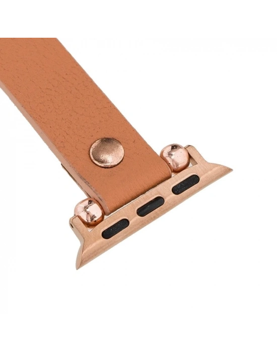 ÇOK SATAN Apple Watch Uyumlu Deri Kordon 42-44-45mm Ferro RT NU3