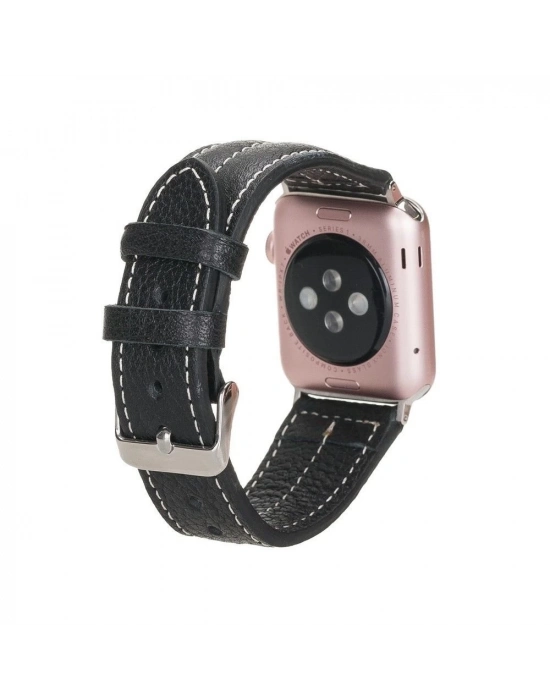 ÇOK SATAN Apple Watch Uyumlu Deri Kordon 42-44-45mm NM3 AS5