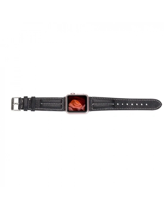 ÇOK SATAN Apple Watch Uyumlu Deri Kordon 42-44-45mm NM3 AS5