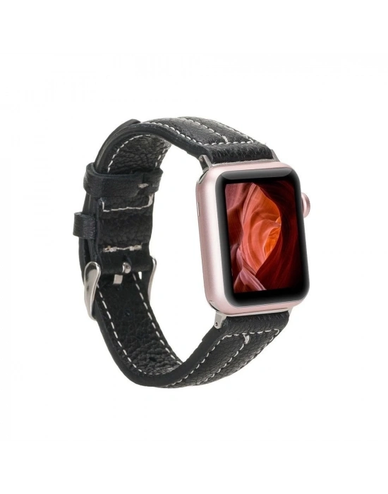 ÇOK SATAN Apple Watch Uyumlu Deri Kordon 42-44-45mm NM3 AS5
