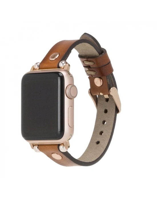 ÇOK SATAN Apple Watch Uyumlu Deri Kordon 42-44-45mm RG RST2EF