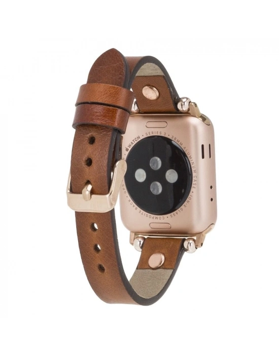 ÇOK SATAN Apple Watch Uyumlu Deri Kordon 42-44-45mm RG RST2EF