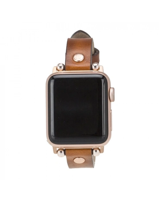 ÇOK SATAN Apple Watch Uyumlu Deri Kordon 42-44-45mm RG RST2EF