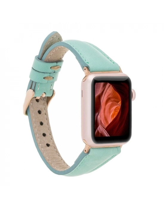 ÇOK SATAN Apple Watch Uyumlu Deri Kordon 42-44-45mm Slim BRN7