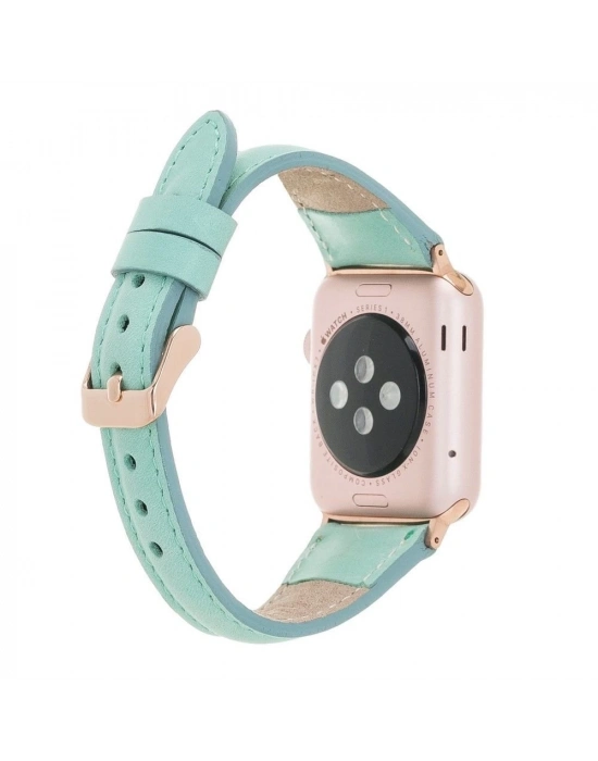 ÇOK SATAN Apple Watch Uyumlu Deri Kordon 42-44-45mm Slim BRN7