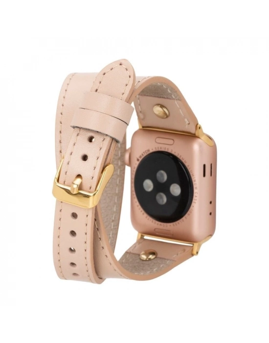 ÇOK SATAN Apple Watch Uyumlu Deri Kordon 42-44-45mm Slim DT GT NU1