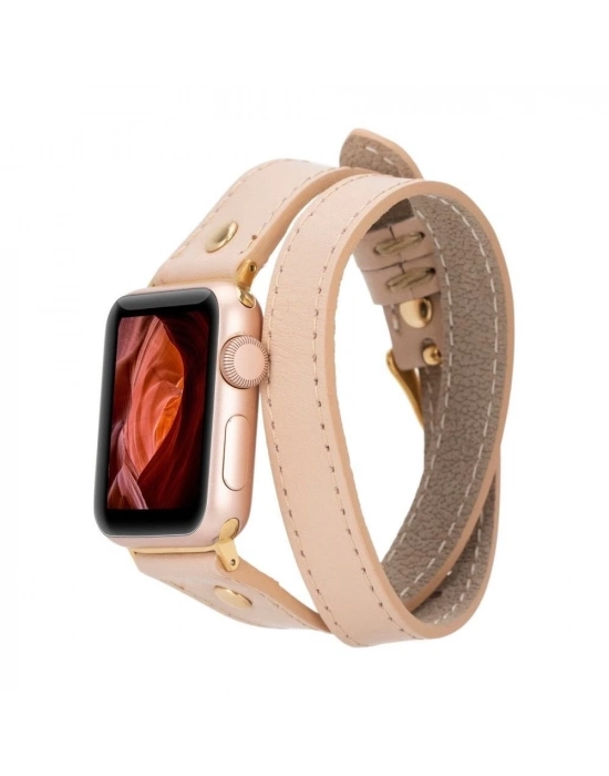 ÇOK SATAN Apple Watch Uyumlu Deri Kordon 42-44-45mm Slim DT GT NU1