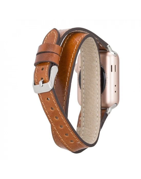ÇOK SATAN Apple Watch Uyumlu Deri Kordon 42-44-45mm Slim DT QUA