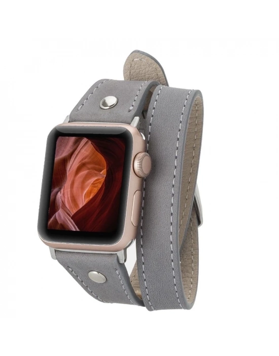 ÇOK SATAN Apple Watch Uyumlu Deri Kordon 42-44-45mm Slim DT STRST9