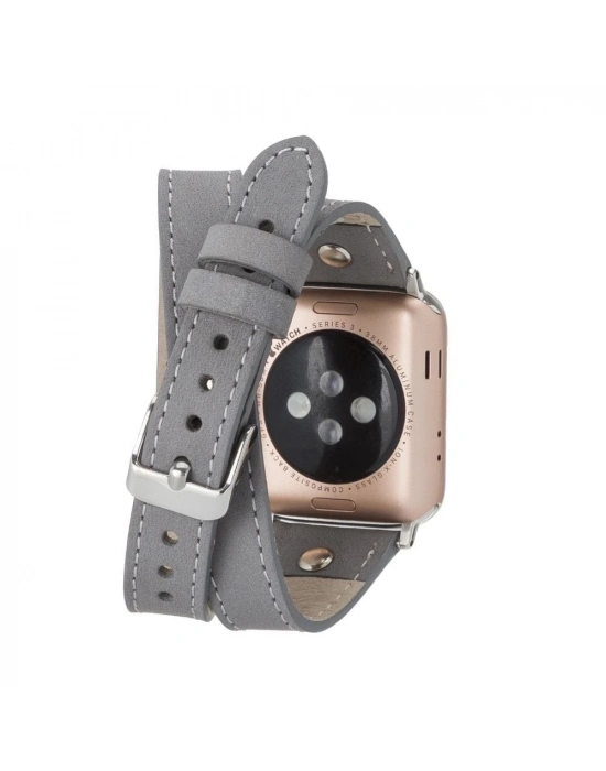 ÇOK SATAN Apple Watch Uyumlu Deri Kordon 42-44-45mm Slim DT STRST9