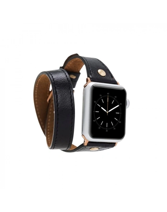 ÇOK SATAN Apple Watch Uyumlu Deri Kordon 42-44-45mm Slim DTGT RST1