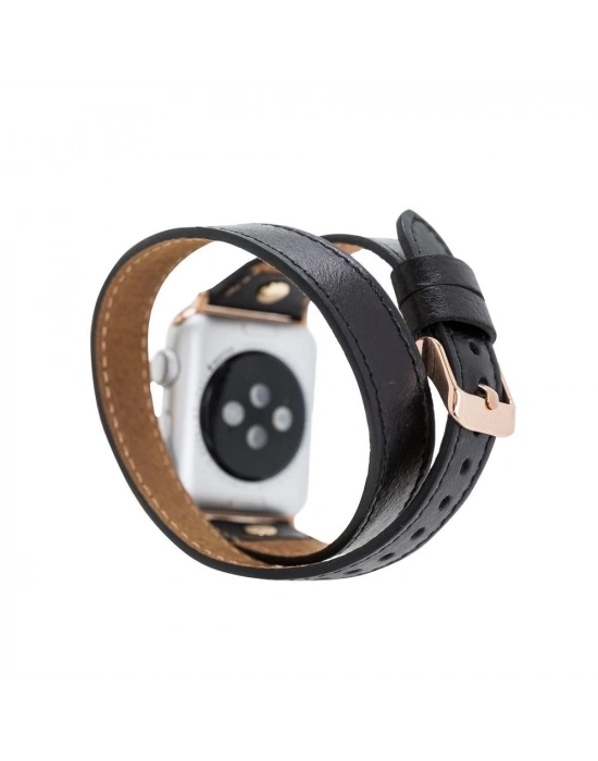 ÇOK SATAN Apple Watch Uyumlu Deri Kordon 42-44-45mm Slim DTGT RST1