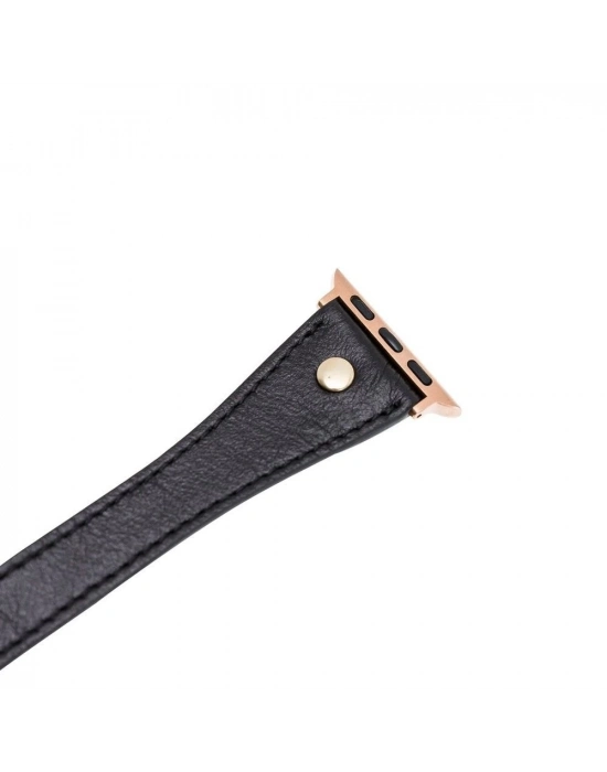 ÇOK SATAN Apple Watch Uyumlu Deri Kordon 42-44-45mm Slim DTGT RST1