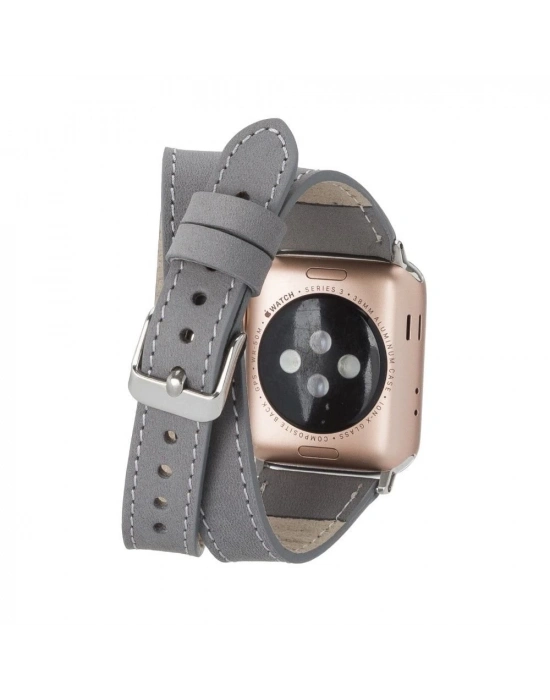 ÇOK SATAN Apple Watch Uyumlu Deri Kordon 42-44-45mm Slim DTQUARST9