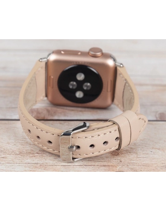 ÇOK SATAN Apple Watch Uyumlu Deri Kordon 42-44-45mm Slim NU1