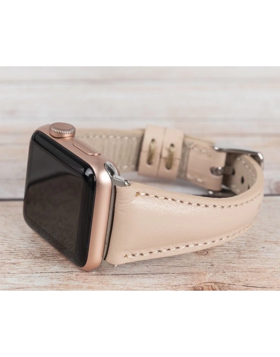ÇOK SATAN Apple Watch Uyumlu Deri Kordon 42-44-45mm Slim NU1