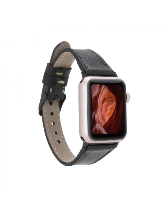 ÇOK SATAN Apple Watch Uyumlu Deri Kordon 42-44-45mm Slim RST1