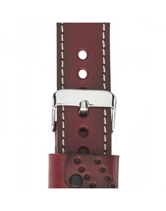ÇOK SATAN Apple Watch Uyumlu Deri Kordon 42-44-45mm SM25 Bordo