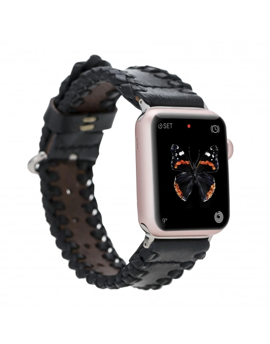 ÇOK SATAN Apple Watch Uyumlu Deri Kordon 42-44-45mm SM43 RST1
