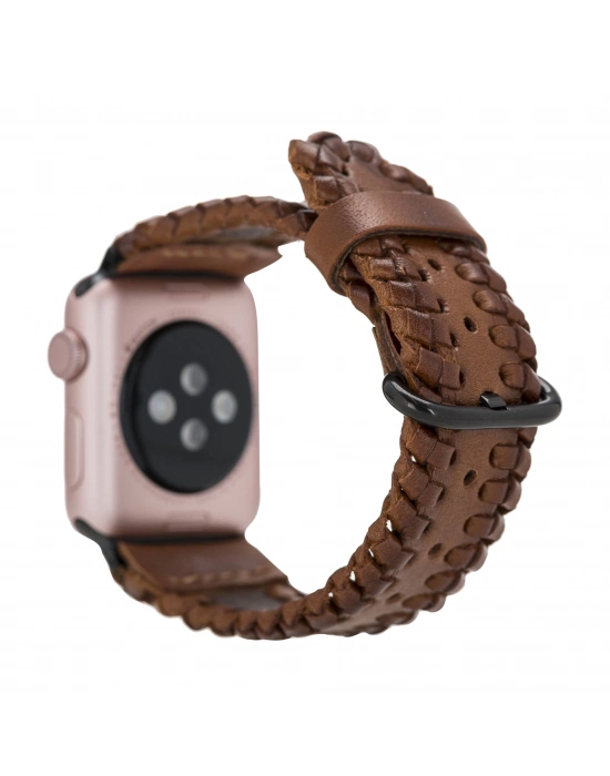 ÇOK SATAN Apple Watch Uyumlu Deri Kordon 42-44-45mm SM58 RST2EF