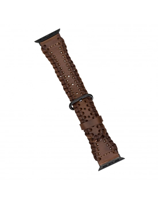 ÇOK SATAN Apple Watch Uyumlu Deri Kordon 42-44-45mm SM58 RST2EF