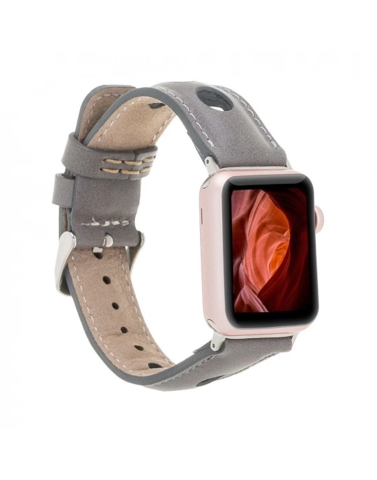 ÇOK SATAN Apple Watch Uyumlu Deri Kordon Çember 42-44-45mm RST9