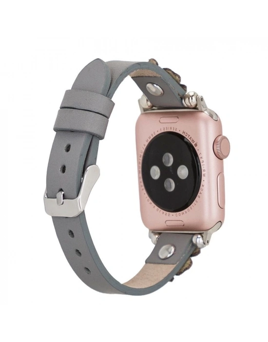 ÇOK SATAN Apple Watch Uyumlu Deri Kordon Clover 38-40-41mm ST RST9