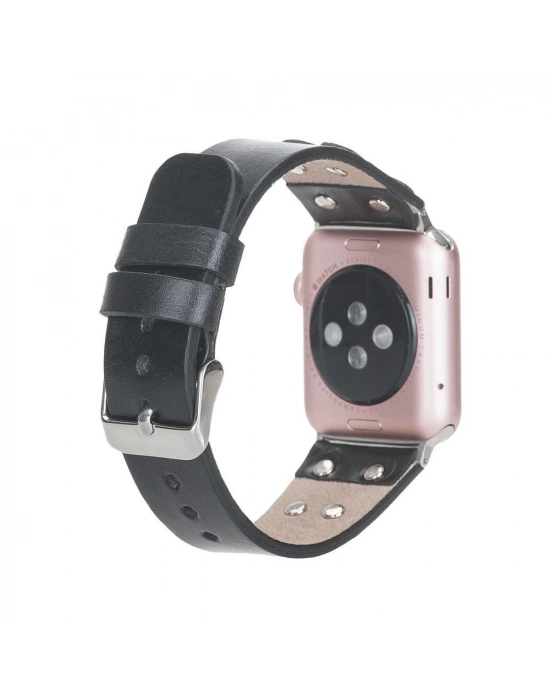 ÇOK SATAN Apple Watch Uyumlu Deri Kordon Cross 42-44-45mm ST RST1