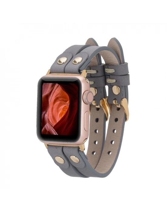 ÇOK SATAN Apple Watch Uyumlu Deri Kordon Ely Double Tour GT RST9