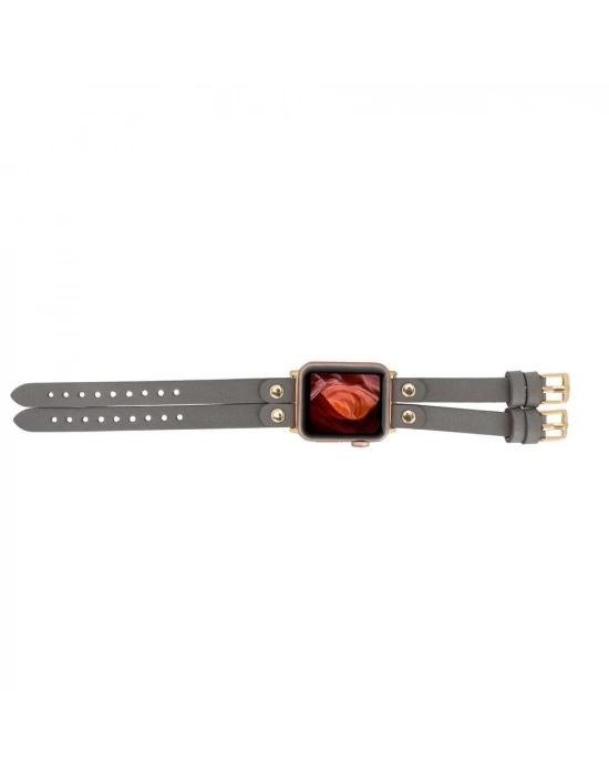 ÇOK SATAN Apple Watch Uyumlu Deri Kordon Ely Double Tour GT RST9