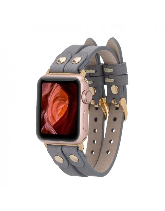 ÇOK SATAN Apple Watch Uyumlu Deri Kordon Ely Double Tour GT RST9