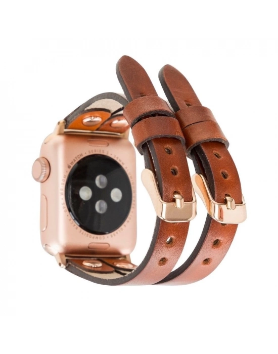 ÇOK SATAN Apple Watch Uyumlu Deri Kordon Ely Double Tour RST2EF