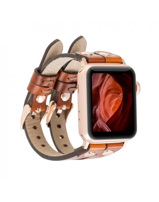 ÇOK SATAN Apple Watch Uyumlu Deri Kordon Ely Double Tour RST2EF