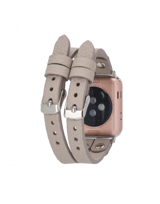 ÇOK SATAN Apple Watch Uyumlu Deri Kordon Ely Double Tour ST ERC3