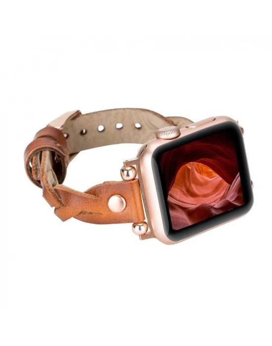 ÇOK SATAN Apple Watch Uyumlu Deri Kordon Wanda 38-40-41mm RT RST2E