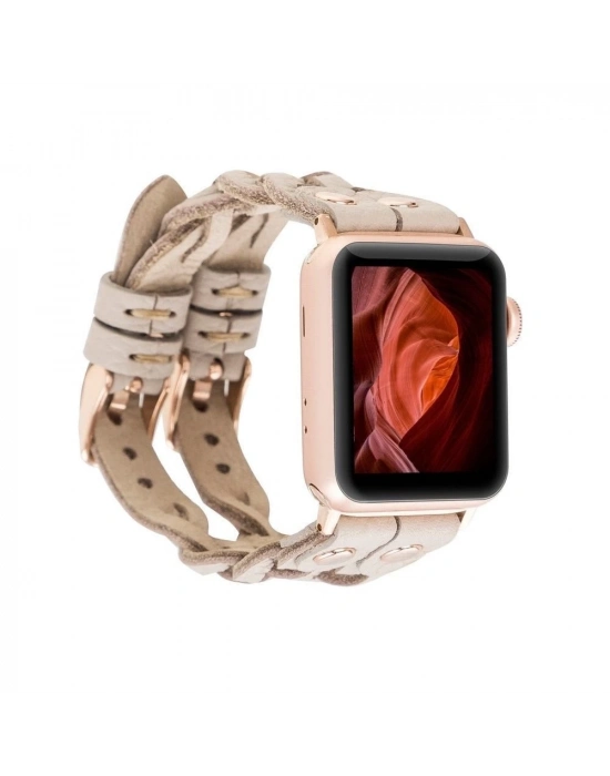 ÇOK SATAN Apple Watch Uyumlu Deri Kordon York Double Tour ERC3
