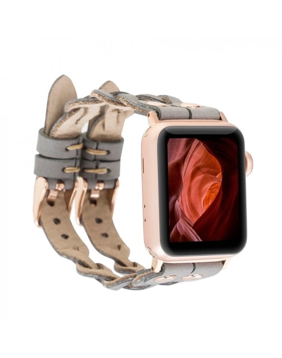 ÇOK SATAN Apple Watch Uyumlu Deri Kordon York Double Tour RST9