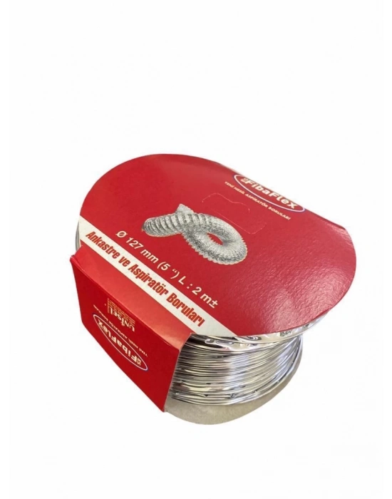 ® Aspilatör Borusu Telli 127 mm 2 Metre