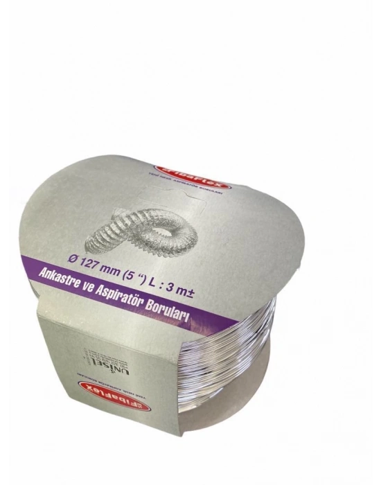 ® Aspilatör Borusu Telli 127 mm 3 Metre