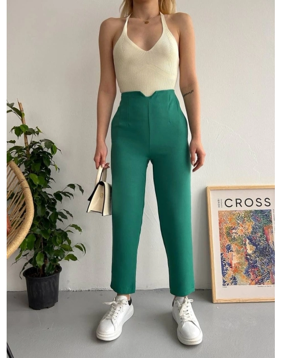 Atlas fletolu pantolon petrol yeşili