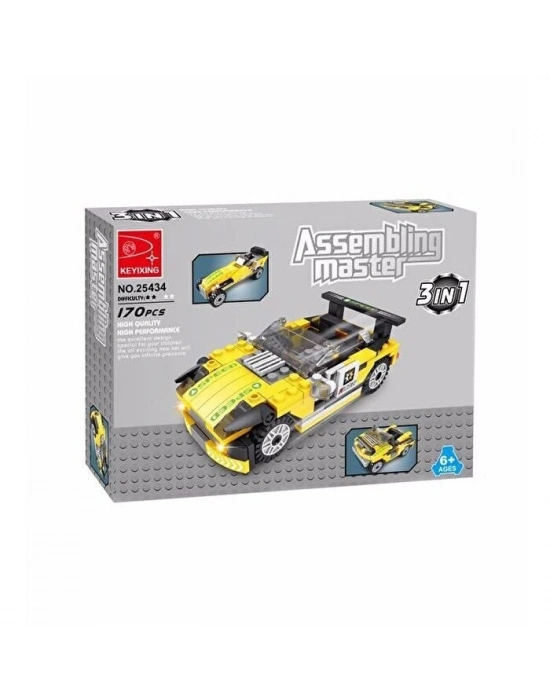 ÇOK SATAN Ausini Assembling Master 170 Parça 3 in 1 Spor Arabalar