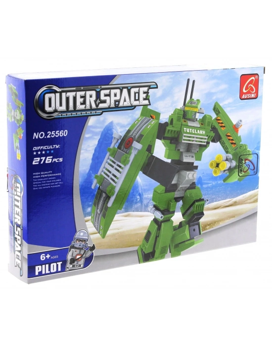 ÇOK SATAN Ausini Outer Space 276 Parça Yeşil Robot