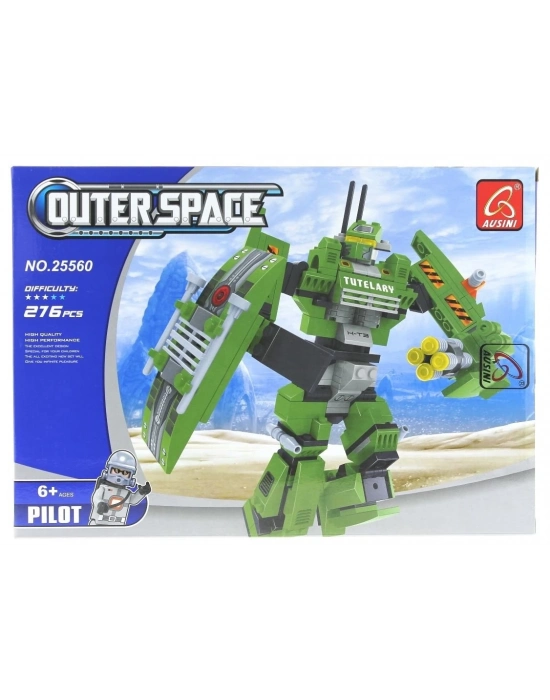 ÇOK SATAN Ausini Outer Space 276 Parça Yeşil Robot