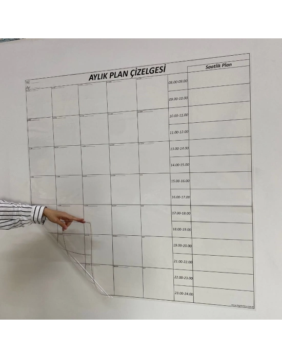 ÇOK SATAN Aylık Planlayıcı Manyetik Duvar Stickerı Takvim Plan Çizelgesi - Ürün Boyutları: 110 cm x 100 cm