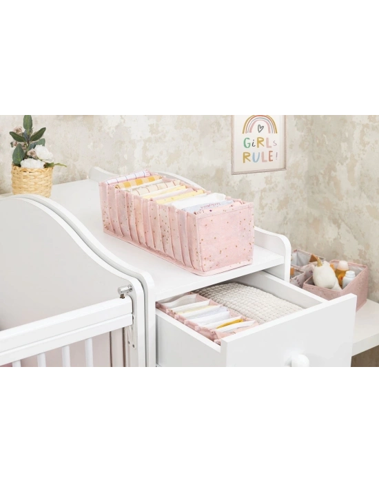 ÇOK SATAN Baby Akordiyon Organizer Çekmece Düzenleyici Medium (pembe) - 04096