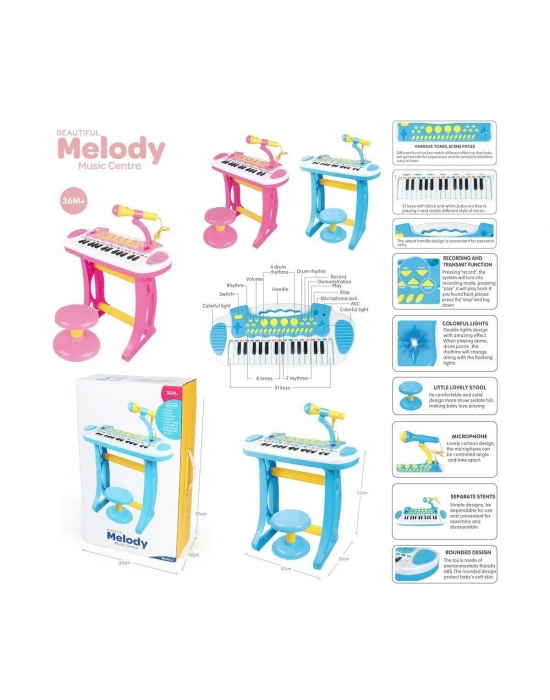 ÇOK SATAN BAO-3132C Mini Piano 24 Tuşlu Mp3 ve Mikrofon