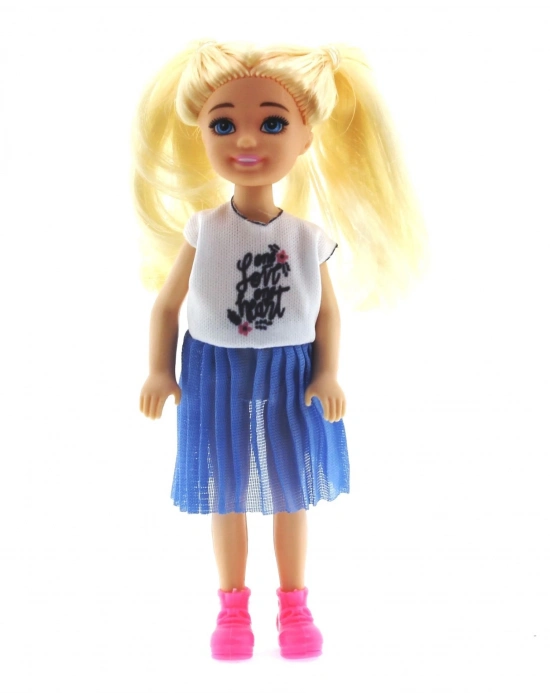 ÇOK SATAN Baonier Mavi Etekli 14 cm Sarışın Tekli Kız Bebek