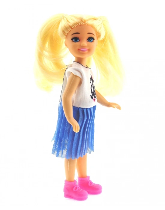 ÇOK SATAN Baonier Mavi Etekli 14 cm Sarışın Tekli Kız Bebek