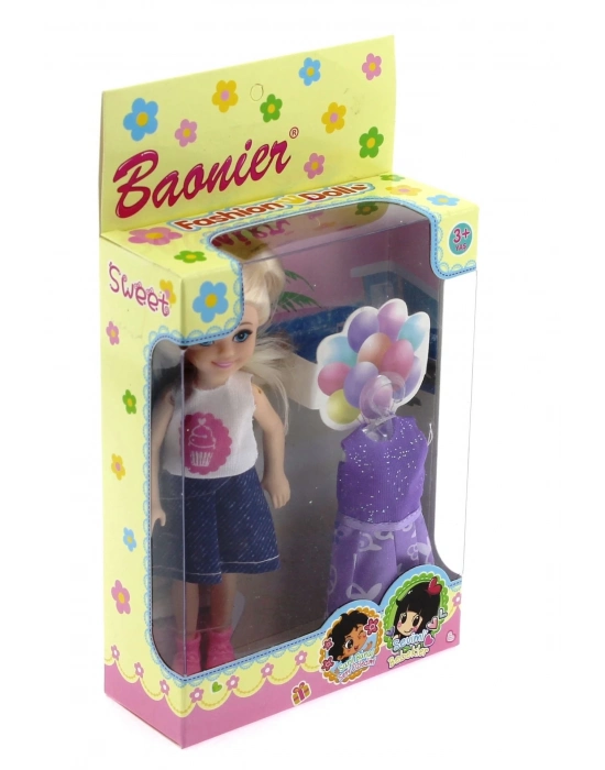ÇOK SATAN Baonier Mor Yedek Elbiseli Bebeğim