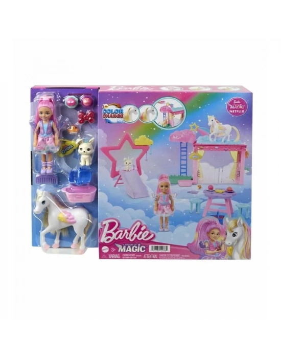 ÇOK SATAN Barbie A Touch Of Magic Chelsea ve Pegasus Oyun Seti HNT67